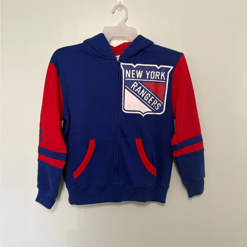NHL New York Rangers Blue and Red Kids Hoodie